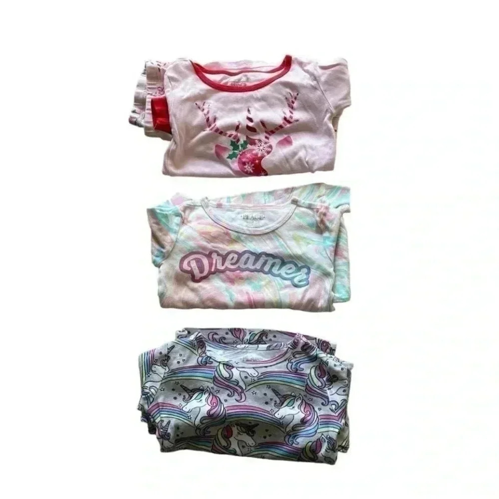 The Children’s’ Place Girl Toddler Cotton Tie Dye Pink Pajama Sets SZ 5T # 1195